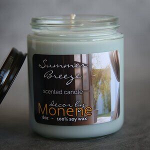 Summer Breeze Scented Soy Wax 8oz Jar Candle